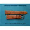 Bracciale Orologio 20 MM Cuoio Coccodrillo Marrone Fibbia Ardiglione 16 MM