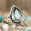 Anello Fatto A Mano In Argento Sterling 925 Con Acquamarina Pietra Naturale
