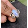 Pietra Lunare Arcobaleno Gemma 925 Argento Sterling Artigianale Anello Rmg- 72