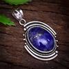 Handmade Incredibile Blu Lapislazzuli Gemma 925 Argento Sterling Handmade Ciondolo 5.8cm