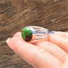 Love Verde Rame Turchese Gemma 925 Argento Sterling Artigianale Anello All Size
