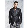Fatto a mano Blazer da uomo formale classico business decente 100% vera pelle di agnello c...