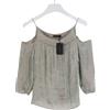 Cop-Copine Delicat Blusa Donna EU 38 Collo Aperto Spalle Nude Trasparente