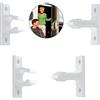 AIEX 2 Paia di Fermo per Porta Roulotte e Camper, Kit di Fermaporta a Forma di Topo in Plastica Serratura per Porta per Camper Accessori Camper Roulotte per Roulotte Tapparelle Porte Armadi (Bianco)