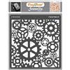CrafTreat Stencil Steampunk riutilizzabili per dipingere su legno, pareti e piastrelle - Stencil ingranaggi - 6x6 pollici - Stencil fai da te per arte e artigianato - Stencil ingranaggio orologio