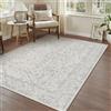 PureCozy Tappeto Salotto Grigio 90x150cm Camera da Letto Antiscivolo Lavabile Tappeti Sala Cameretta Soggiorno Ufficio Carpet Pelo Corto Morbido Rug