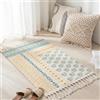 MORROWCAMP Tappeto piccolo in cotone bohémien, 58 x 88 cm, con nappe, lavabile, morbido, per camera da letto, ingresso, cucina, interni, etnico boho