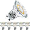 EACLL Lampadine LED GU10 6.5W Equivalente a Alogena 90W, Pacco da 10, 680lm 3000K Bianco Caldo, Faretti AC 230V senza Sfarfallio, Angolo a Fascio 120° Spot, Non Dimmerabile corta Riflettore Lampade