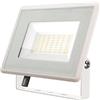 V-TAC VT-4954 Faro led floodlight 50W SMD 86LM/W 110° bianco naturale 4000K slim alluminio bianco IP65 - SKU 6753