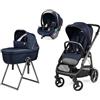 Peg Perego PROMO MODULAR DAYS Trio Peg Perego Veloce con Culla Belvedere e Primo Viaggio Lounge + Borsa Cambio Blue shine Blue shine