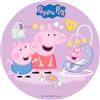 dekora - Disco in Ostia Commestibile Peppa Pig New Baby Ø20 cm - Decorazione per Torta di Compleanno Bambini - Cialda per Torte Senza Glutine - Adatta ai Vegetariani - 1 Unità