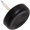 Adsamm PG-N-BL-20-100 PG-N-BL-20-100 feltrini in plastica con chiodo, Ø 20 mm, colore: Nero