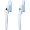Yale p-2ywhlck40 N-wh PVCu Inline maniglia per finestra con serratura, bianco