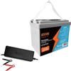 Lexton Batteria al Litio-Ferro-Fosfato Sistema BMS 12.8V 70Ah + Caricabatterie