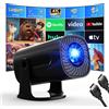 Agima Mini Proiettore 4K 1080P proiettore con Modalità Stella WiFi 6 y Bluetooth Proie