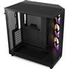 NZXT H6 Flow RGB, CC-H61FB-R1, Case Mid-Tower Compatto a Doppia Camera con Fluss