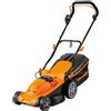 Cleva LawnMaster M2EB1637M Tagliaerba Elettrico 1600W 37cm, Altezza di Taglio Regolabi