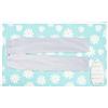 Encasa XO Case da stiro stuoia/pad 120x70 cm con imbottitura da 3 mm e supporto in ghisa siliconica per la pressatura a vapore sul tavolo o sul letto - Daisy Blue