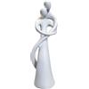 PIGPIGFLY Statua Amanti,Statue Decorative,Decorazioni per Ufficio,Figura Decorative, Statuette Decorative Casa, Soggiorno Decorativo Moderno da Appoggiare, Scultura Astratta in Poliresina, Idea Regalo(Bianco)