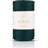 S SENSY Sensy, Cordoncino in poliestere da 3 mm, 100% polipropilene, per macramè, 3 mm, per borse all'uncinetto, macramè, filo per uncinetto, filo per lavori a maglia (verde foresta)