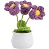 EANAGO Fiore all'Uncinetto Campanula Viola come Decorazione di Benessere per Voi Stessi o come Regalo - Fiore all'Uncinetto Fatto a Mano - Idea Regalo