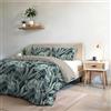 Italian Bed Linen Set Copripiumino Microfibra Fashion, Lavorato in Italia - Parure Copri Piumino - Sacco Piumone 250x200 cm con Patella e Federe Cuscino, Matrimoniale, Tropical