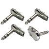 AAOTOKK Placcato In Oro 90 Gradi 3 Poli 6,35MM 1/4Pollici Stereo Trs Maschio Stile Pancake Spine Connettori Per Altoparlante Cavo Patch Chitarra (4Pezzi/3Poli)