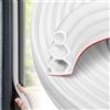 FARYODI Guarnizione per porta, 7 m, flessibile, 10 mm x 18 mm, in gomma, autoadesiva, impermeabile, per finestre, porte, porte, guarnizioni in gomma (bianco)