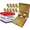 Chle-Mar - 10 cerniere zincate per mobili e porte in legno, 50 x 100 mm, resistenti alle intemperie e durevoli per interni ed esterni