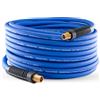 Poppstar Tubo per aria compressa in PVC ibrido 20 m, diametro interno 6 mm, beccuccio in ottone 1/4, 20 bar, blu
