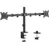 equip - Kit di montaggio (staffa, foro per tavolo, supporto per tavolo, staffa) - inclinabile - per 2 console LCD/Plasma - plastica, acciaio inox - nero - dimensioni schermo: 43,2-81,3 cm (17"-32")