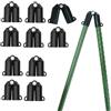 Tomotato 10 Pezzi Kit di Connettori per Pali da Giardino 11mm 16mm Connettore per Palo per Piante a Traliccio da Giardino B-Forcella Giunto di Collegamento Connettore di Supporto per Piante in PP(16 mm)