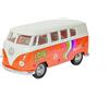Toi-Toys Volkswagen Bus T1 1963, modello VW, in metallo, con motore a frizione, giocattolo hippie, 3 varianti Welly 19, arancione