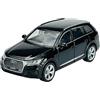 Generisch Welly Modello Auto Compatibile con Audi Q7 4M SUV Nero 2a generazione dal 2015 ca 1/34-1/39 Metal Model Auto Die Cast Nuovo in scatola
