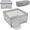 kk Kinderkraft Kinderkraft ZIKI Box per Bambini, 126,5x126,5 cm, pieghevole, borsa, Grigio | Robusto Parco Giochi Sicuro, Per Neonati e Bambini Fino a 4 anni, Centro Attività, Piegatura Rapida, Borsa Inclusa