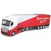 Burago 1:43 Street Fire HAULERS with Trailer - M-B ACTROS GIGASPACE Firestone