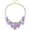 EVER FAITH Collana choker con fiori, strass multicolore e cristallo floreale, collana a bavaglino alla moda, gioielli alla moda, statement per donne, 50 cm, Cristallo