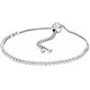 PANDORA Timeless Bracciale in argento Sterling rodiato con zirconia cubica trasparente, 1