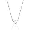 Aka Gioielli® - Collana con Iniziale in Argento Sterling 925, Ciondolo con Lettera dell'Alfabeto dalla A alla Z