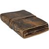 WANDERINGS Diario In Pelle Vintage Con Carta Con Bordi Bruciati - Taccuino Rustico Antico Perfetto Per Scrivere, Un Libro Delle Ombre, Un Grimorio, Schizzi, Disegni, Come Un Diario - 15.25cm x 23cm