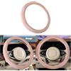 CGEAMDY Copertura Volante Protettore Antiscivolo Traspirante, Copertura Volante Auto Pelle Microfibra Universale, Copertura Volante Seta Ghiaccio Auto, Coprivolante Estivo Seta Ghiaccio(Rosa)