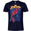 Sabor srl Spiderman - Spider Action - T Shirt Uomo. Maglia Spider-Man Ufficiale in Cotone. Maglietta Marvel vestibilità Regular per Uomo e Ragazzo XXL