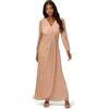 Adrianna Papell - Abito da Donna Drappeggiato, in Rete Metallica, Oro Chiaro., 40