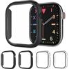 AOTUAO 4 Pezzi Cover Compatibile con Apple Watch Series 11 10 46mm con Vetro Temperato, iWatch Case Protettore Schermo e Protettiva Custodia per Apple Watch Series 11 10 46mm (2 Nero 2 Trasparente)