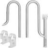 LINLAN Ingresso/Uscita Lily Pipe Acciaio Inossidabile 304 con Mini Supporto in Lega di Alluminio, Uscita rotabile a 360°, per Tubo Filtro 16/22mm, per Acquari Senza Cornice(con schiumarola)