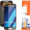AGCUT Display per Samsung Galaxy A5 2017 LCD Display per Galaxy A5 2017 Touchscreen SM-A520F, SM-A520K Digitazer Assembly con kit di riparazione (nero senza cornice, TFT)