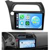 Roinvou 4G+64G Android 15 Schermo Autoradio per Honda Civic VIII 2006-2011 CarPlay Android Auto Roinvou, 9 Pollici Incell Touchscreen Stereo Auto GPS Bluetooth EQ WIFI RDS FM SWC Telecamera
