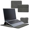 HaruYo 12-13-14-15-15.6-16 Pollici Custodia per laptop con Supporto Integrato e Polsiere, PU Pelle Portatile Sleeve per MacBook Air/Pro/Surface Dell Lenovo HP ASUS Acer 15-16 Pollici