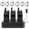 Retevis B63S Walkie Talkie, Walkie-Talkie con Caricatore 6-Porto con Auricolari, RT622P 3.0, 15mm Ultrasottile, 1620mAh, Moda LCD Ricetrasmittenti Professionali per Hotel, Ristoranti (6 Pezzi, Nero)