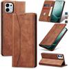 Jasonyu Cover per OPPO A6 Pro 5G/4G Flip Custodia in Pelle PU, Cover a Libro Portafoglio, Funzione Supporto, Magnetica, Slot Schede, TPU Bumper Caso Custodia (Marrone)